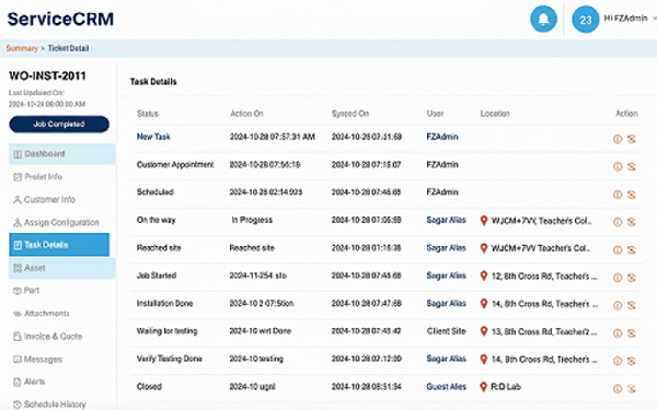 Smart Work Order Control